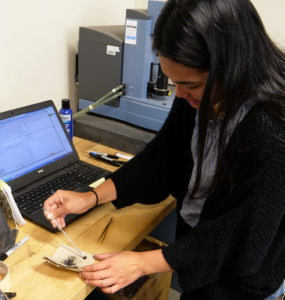 Biochar is loaded into a small crucible