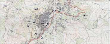 Historical topographical map of Nazareth from a Survey of Palestine