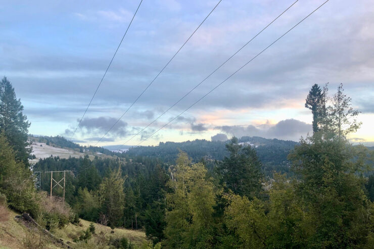 Transmission lines through the mountains