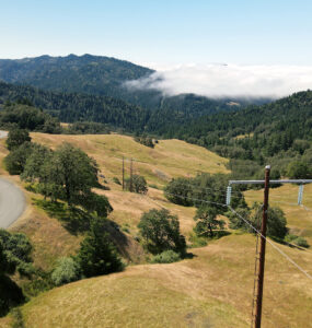 Transmission line runs through rural Humboldt County